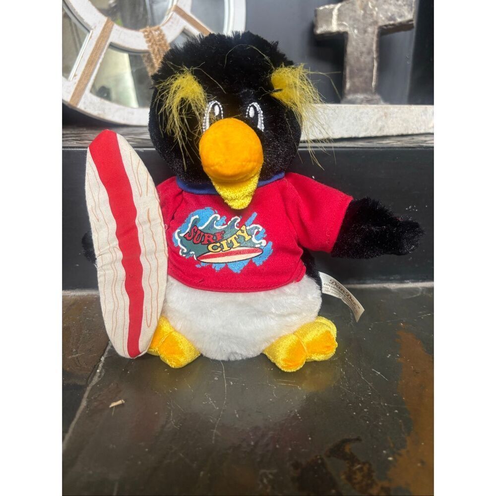 Dan Dee Surf City Singing Dancing Penguin Plush With Surfboard
